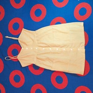 Orange Button-Up Gingham Dress